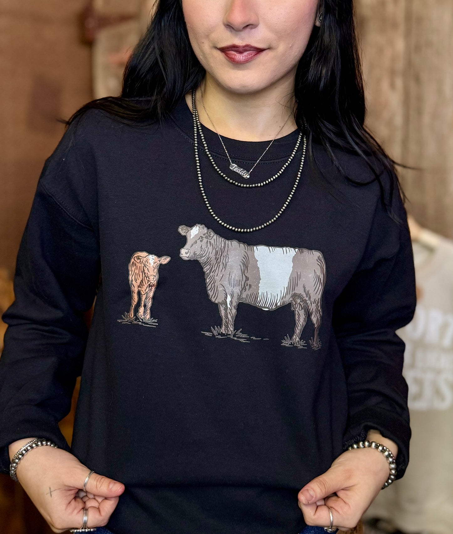 Cow Calf Pair Crewneck