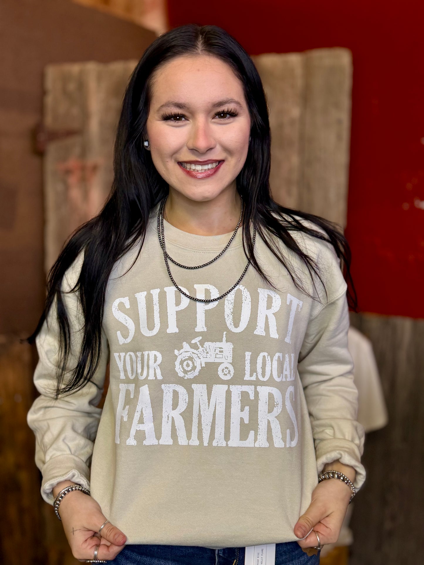 Support Your Local Farmers Crewneck