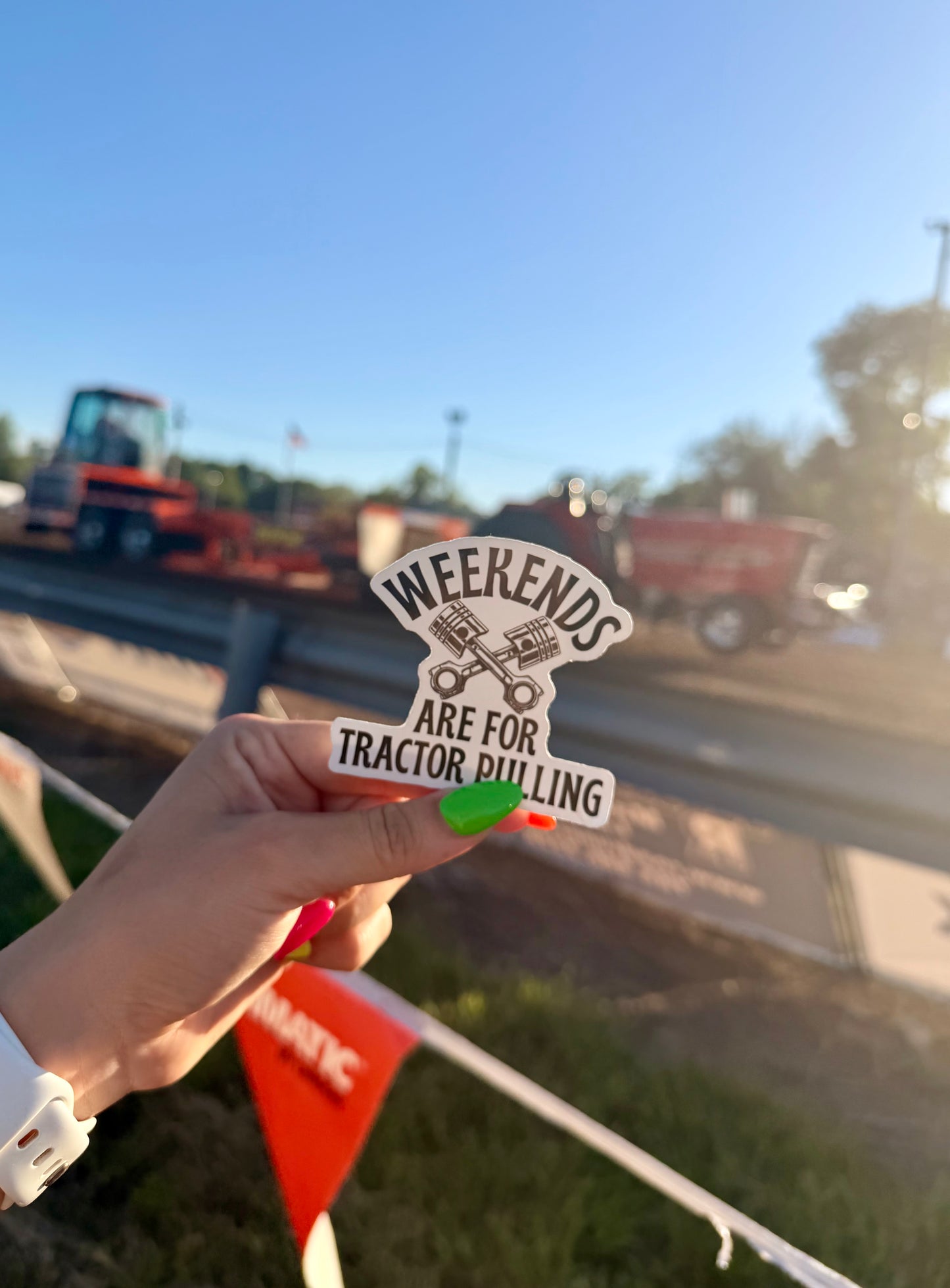 Weekends Are For Tractor Pulling - Sticker
