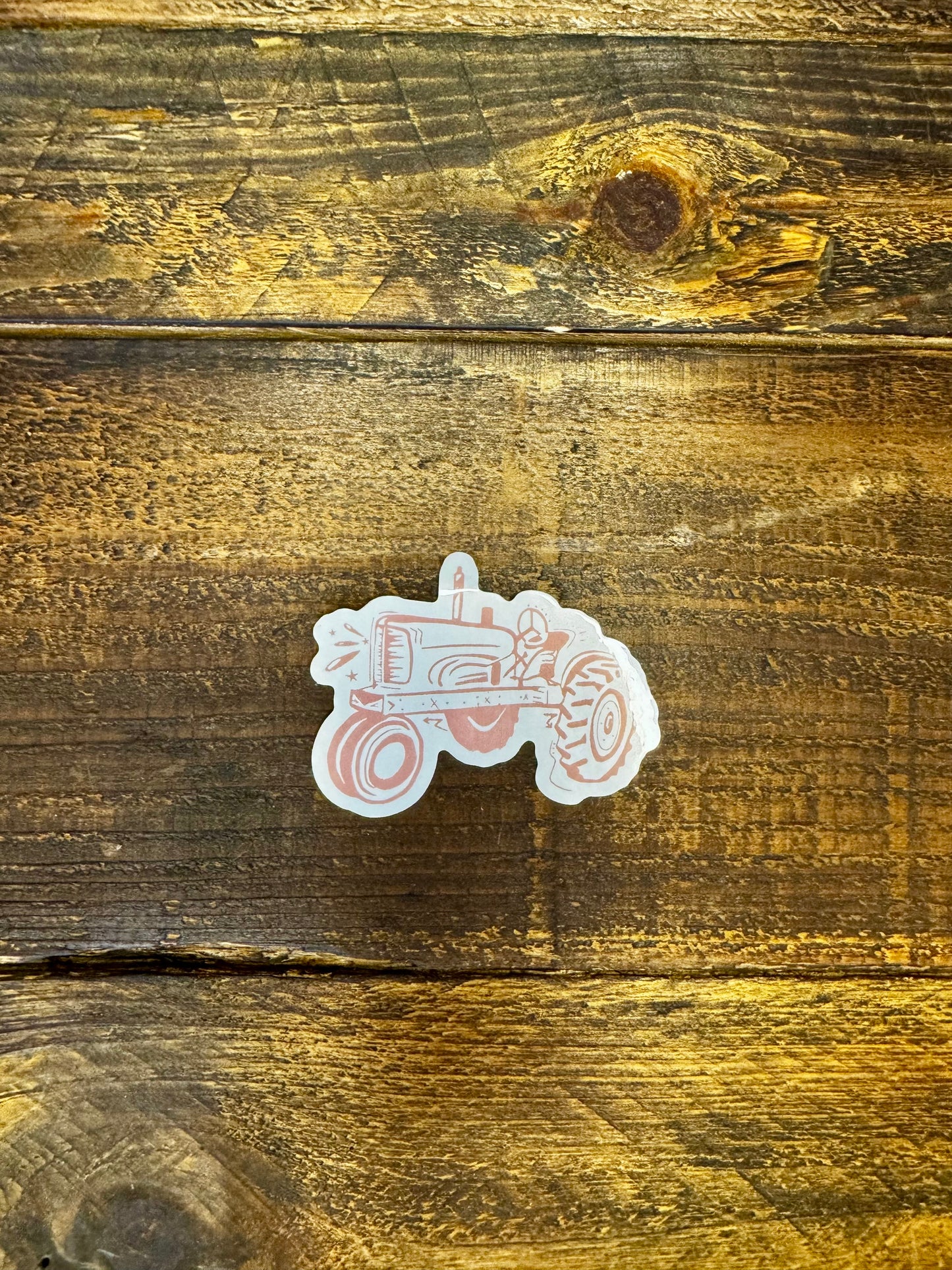 Pink Tractor - Sticker