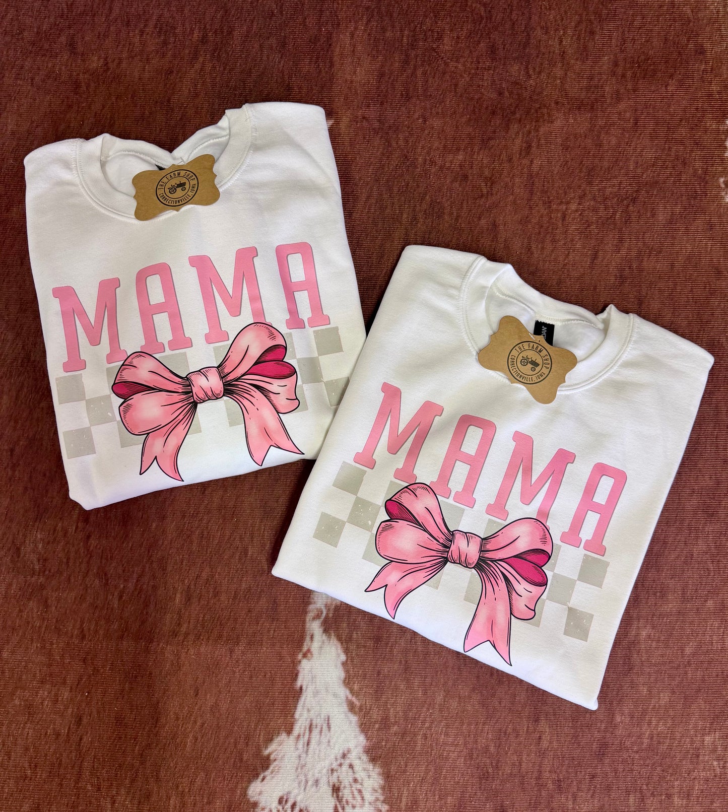 Pink Bow Mama Crewneck