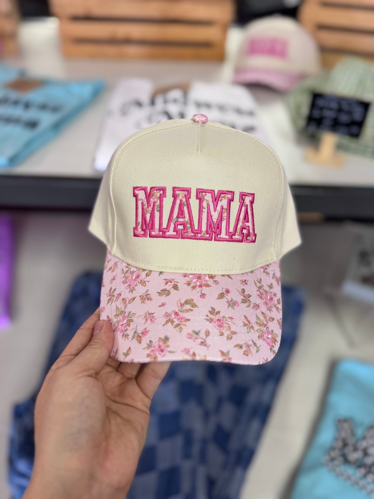 Mama Floral Trucker Hat