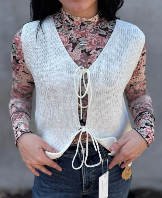 Lila Floral Mesh Top