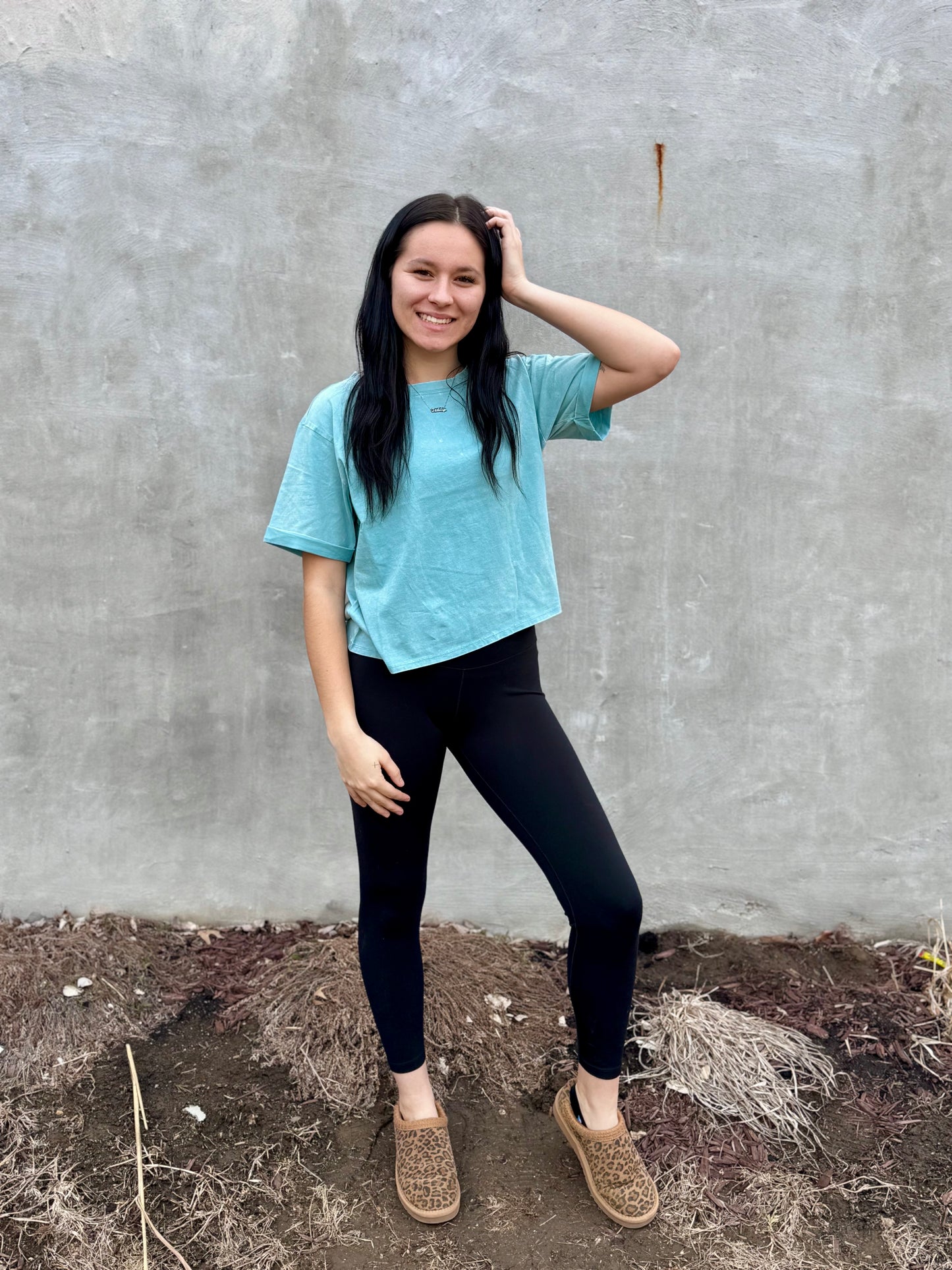 Laney Top (Dusty Teal)