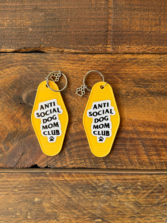 Anti-Social Dog Mom Club Keychain