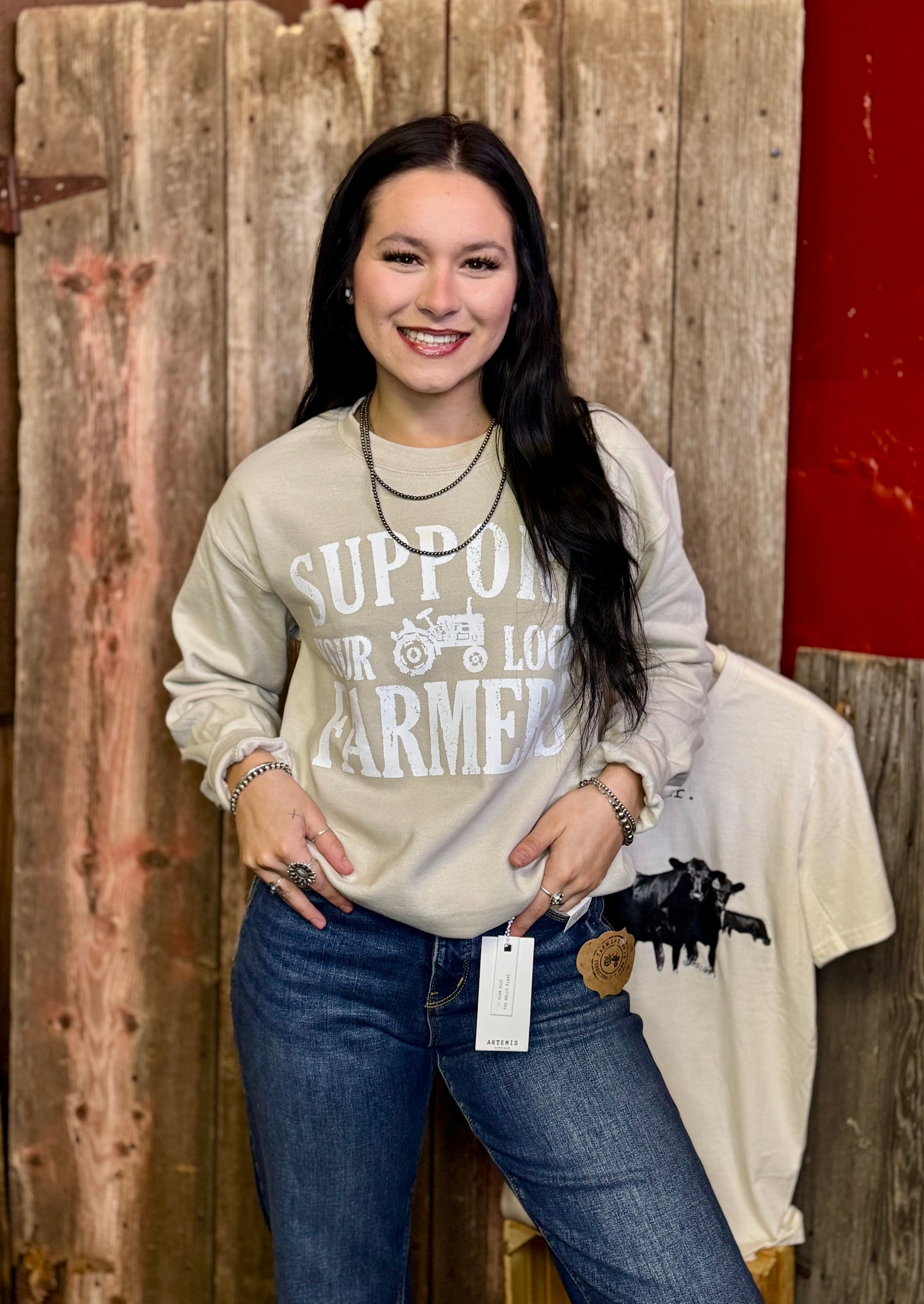 Support Your Local Farmers Crewneck