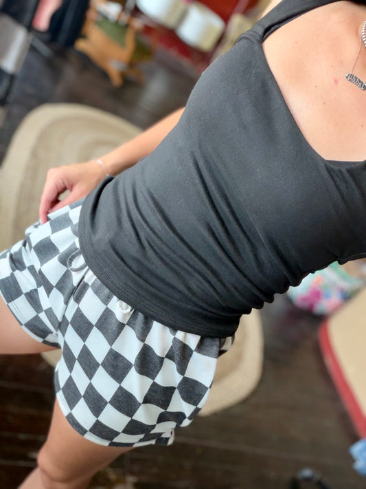 Everyday Scoop Neck Tank (Black)