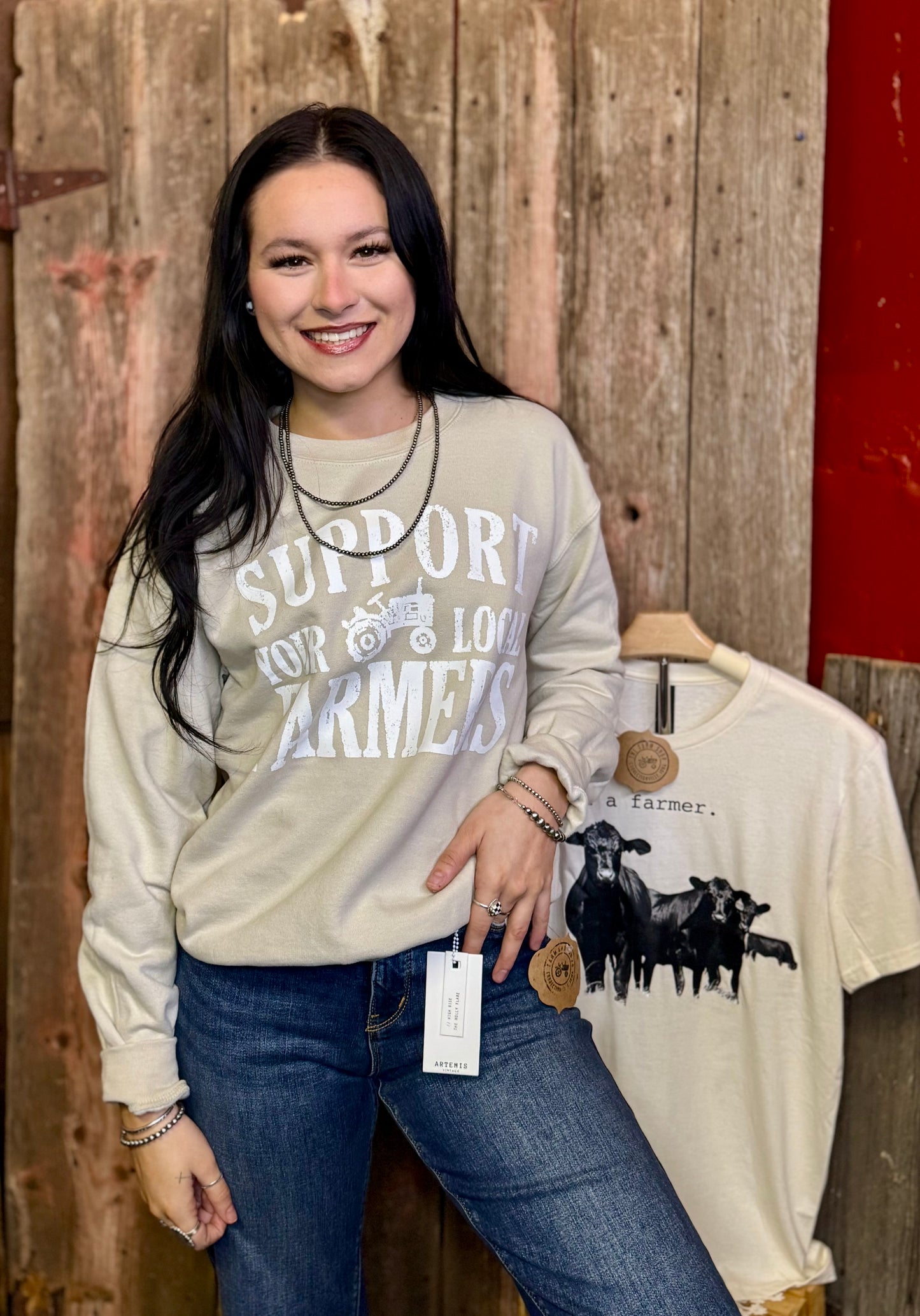 Support Your Local Farmers Crewneck
