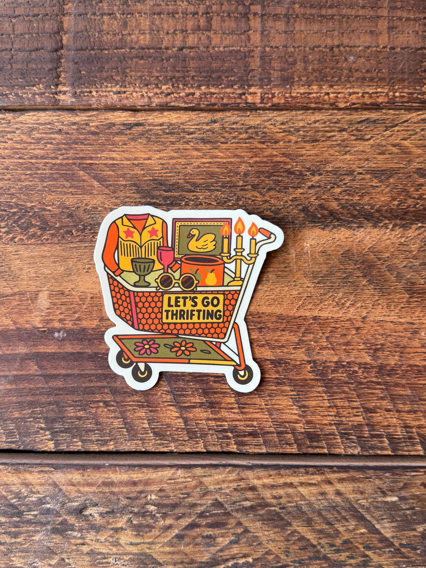 Let's Go Thrifting - Sticker