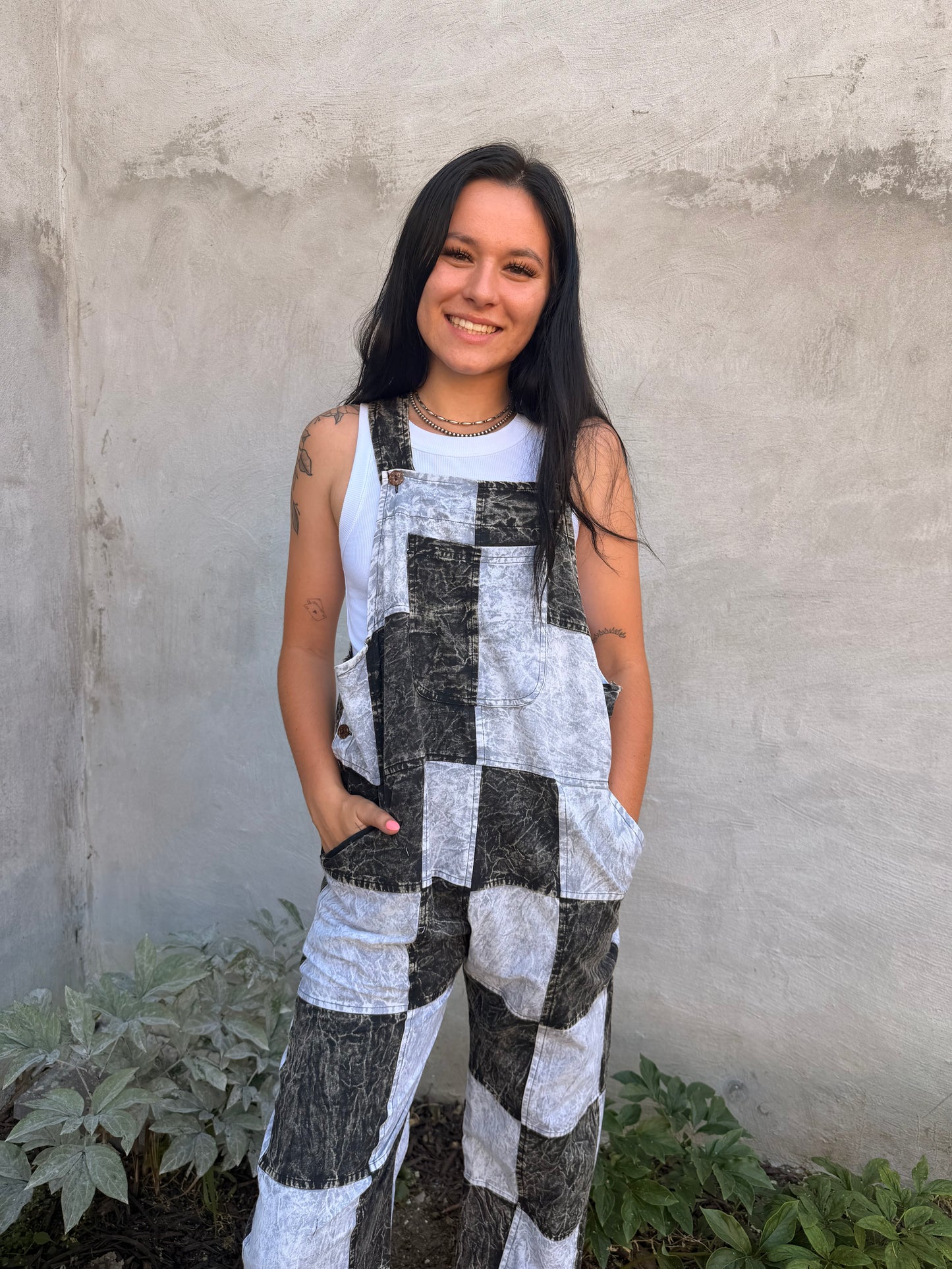 Retro Checkered Romper