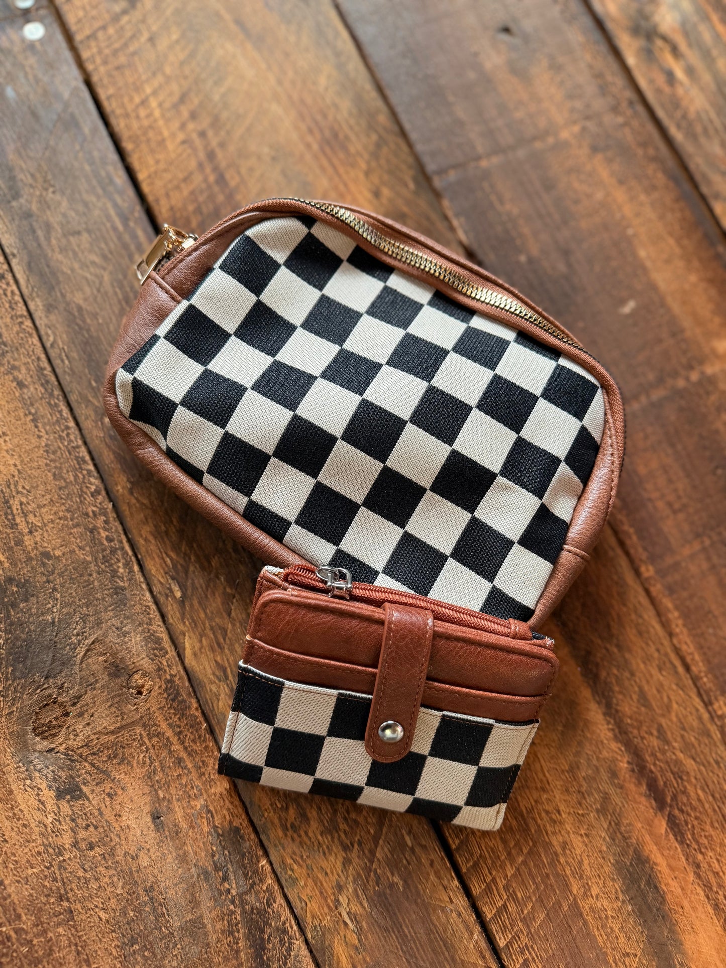 Retro Checkered Belt Bag