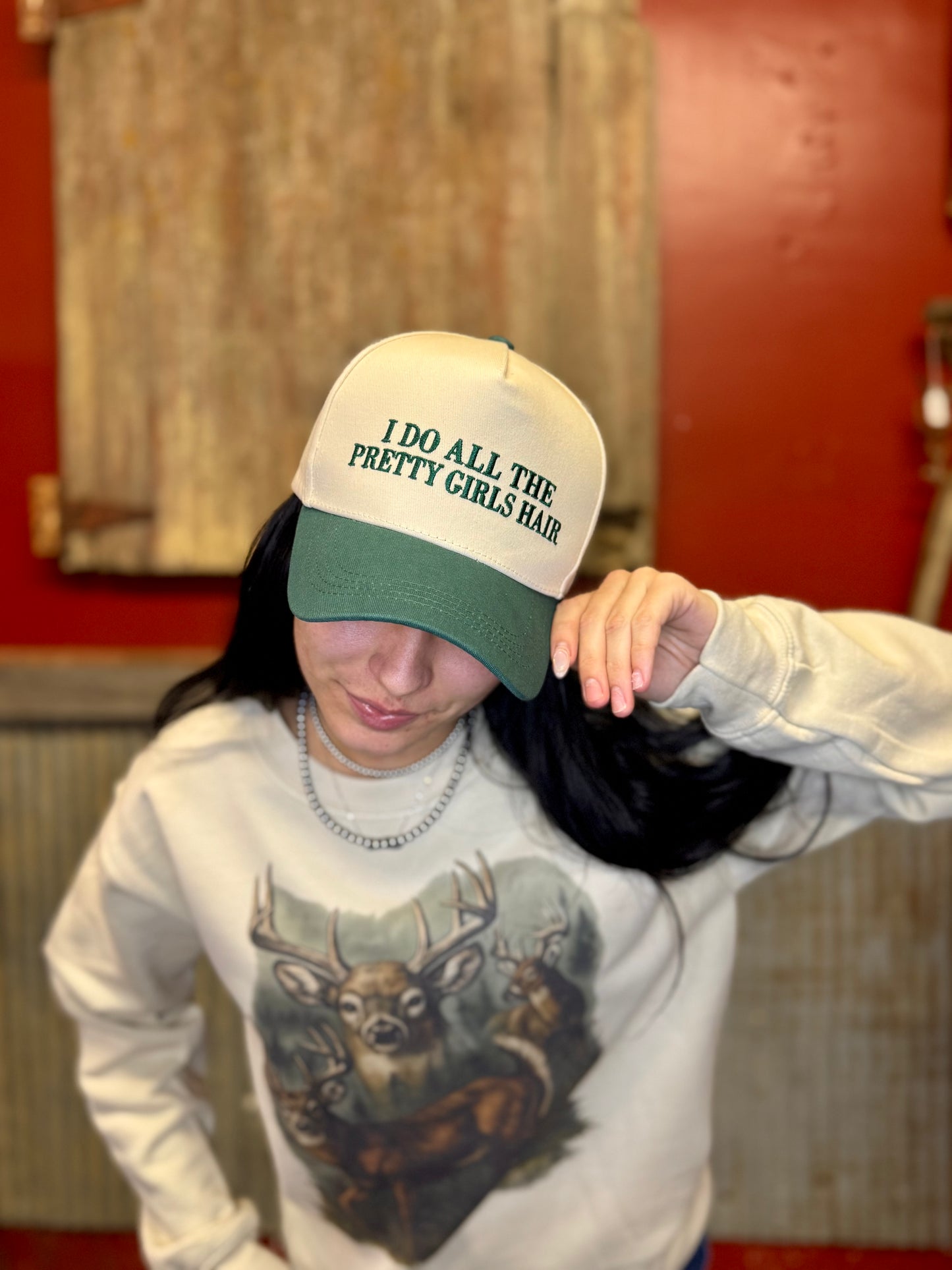 I Do All The Pretty Girls Hair Trucker Hat