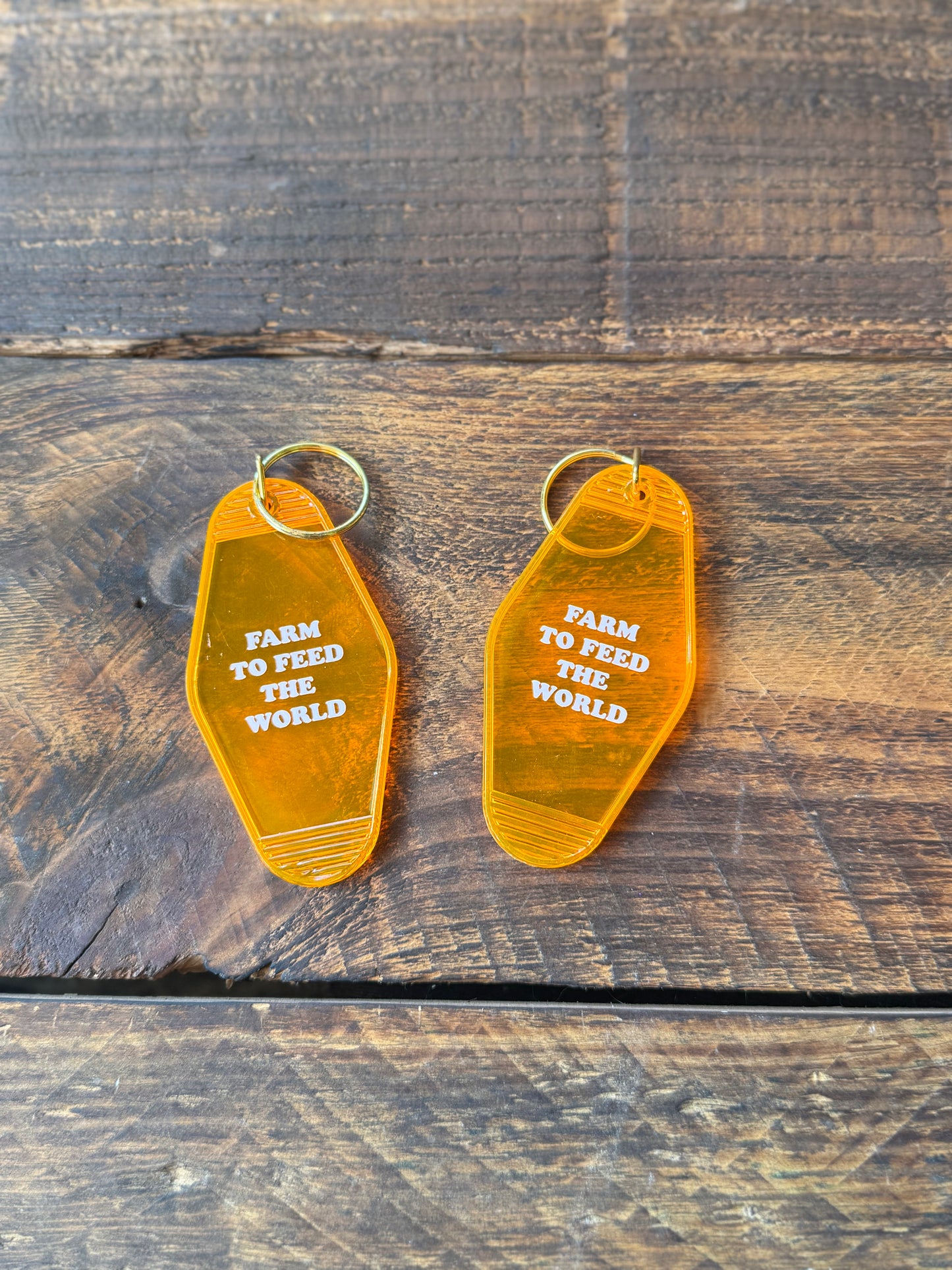 Farm To Feed The World Keychain
