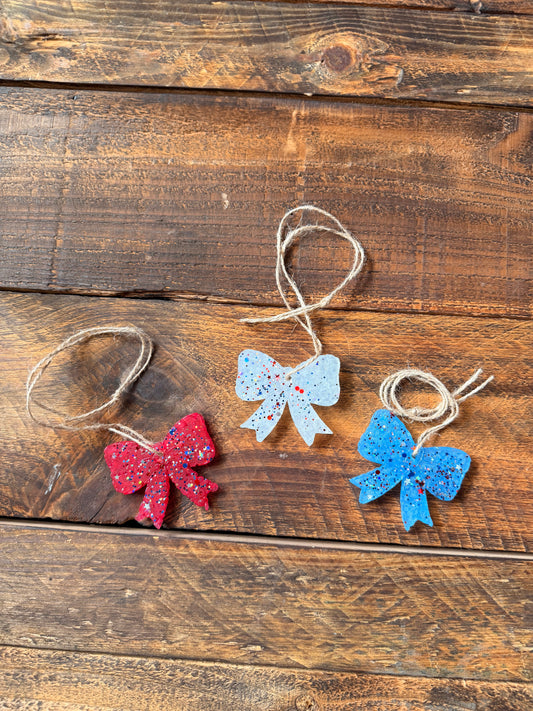 Americana Mini Bow Car Freshie