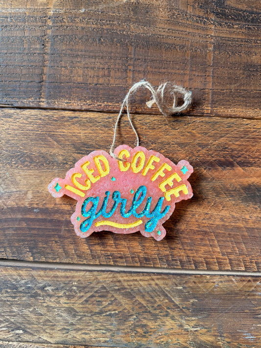 Iced Coffee Girly Car Freshie