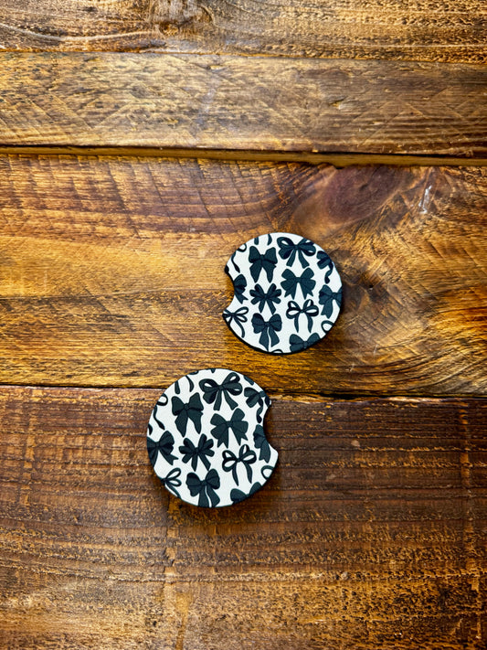 Black Bows Car Coaster