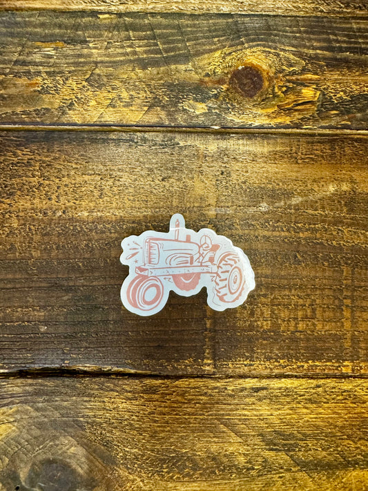 Pink Tractor - Sticker