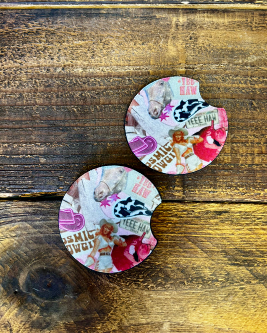 Cosmic Cowgirl Car Coaster
