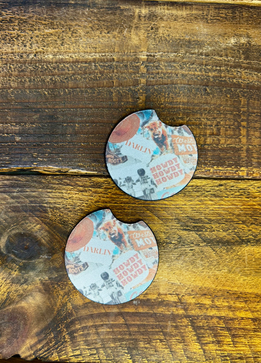 Howdy Darlin' Collage Car Coaster